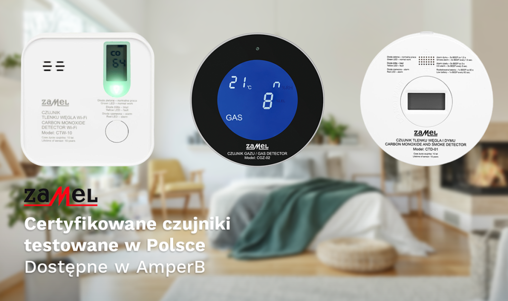 Czujniki czadu, gazu i dymu a AmperB